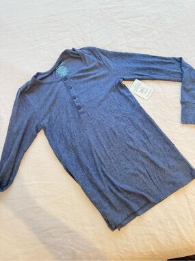 Tommy John Long Sleeve Tee in Heather Blue